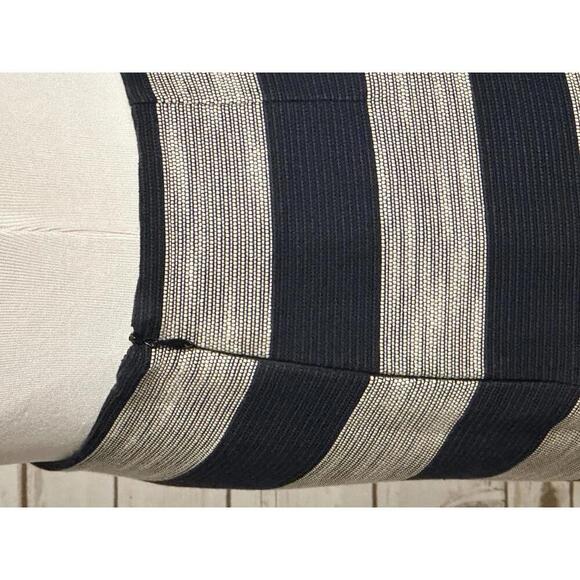 LOFT corpcore navy/grey striped cotton-blend A-line mini skirt Size 14 - Picture 3 of 5